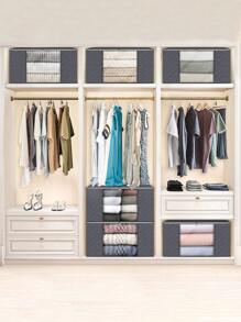 1pc Large Storage Bag, Foldable Wardrobe Organizer, Storage Container With Reinforced Handle, Collapsible Storage Box With Transparent Window, For Home Closet, Dorm, To Organize Clothes, Bedding, Pillows, Blankets, And Toys Bag For School School Accessories School Stuff