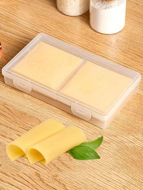 Caja de almacenamiento para embalaje secundario de queso y mantequilla, caja conservadora de lonchas de queso fresco, recipiente transparente para queso, accesorios de cocina