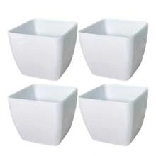 4pcs Mini Square Planter,Imitation Planter,Flower Pot, Succulent Pot, Bonsai Pot