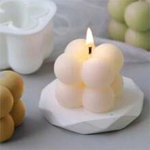 Molde de silicona en forma de cubo 3D para hacer velas DIY - color aleatorio - Ver 1