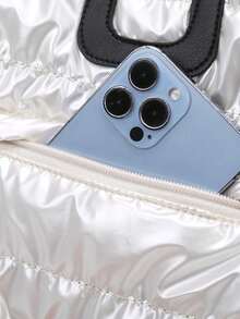 Dedoo 1pc Solid Color Polyester Tote Bag, Zipper Closure Large Capacity Travel Gym Bag, Fashionable And Simple Back To School For Travel Gym Bag For Camping Cruise Essentials For Hiking Back To School For Summer Bag For School School Accessories School Stuff