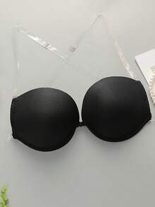 3 件女士纯色胸罩，有肩带和无肩带胸罩，罩杯不支持 - 彩色 - 查看 5