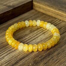 1pc Yellow Agate Bracelet Is The First Choice For Women To Wear And Can Be Given As A Gift To Family And FriendsC