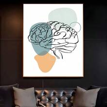 1 pièce Affiche murale de peinture d'art d'anatomie médicale abstraite, décoration de maison, salon, chambre à coucher, bar, cadeau optionnel avec cadre - Multicolore - Voir 17