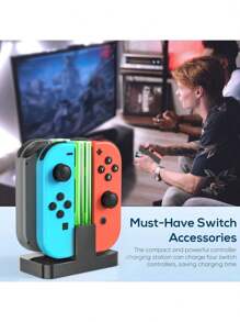 Charging Dock Replacement Compatible With Switch & Charger Compatible With Switch OLED Joy Cons, Charging Station Compatible With Switch With A USB Type-C Charging Cord