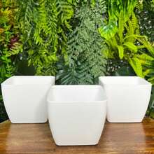 4pcs Mini Square Planter,Imitation Planter,Flower Pot, Succulent Pot, Bonsai Pot
