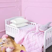 2 PCS  Silk Satin Toddler Pillowcases - Super Soft And Silky 14x20 Pillow Covers - Envelope Closure Purple Cooling Travel Pillow Cases For Nursery, Kids, Boys And Girls, 14 X 20 Inches - trắng - Xem 4