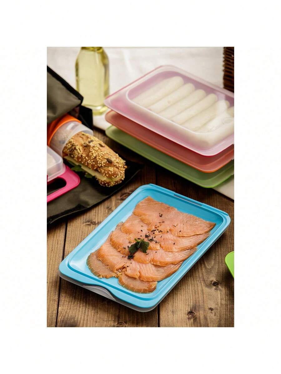 BLOOM STORE - Set Of 4 Cold Cuts Containers - Reusable, Stackable, Dishwasher And Microwave Friendly - Available In 2 Colors - 彩色 - 查看 1
