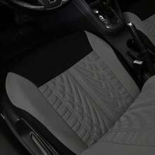 1pc Car Hot Stamping Butterfly Fabric Indentation Press Car Seat Cover All Season Universal Seat Cover