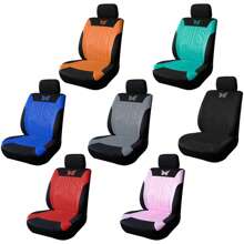 1pc Car Hot Stamping Butterfly Fabric Indentation Press Car Seat Cover All Season Universal Seat Cover