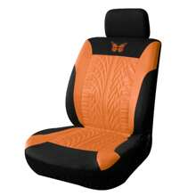 1pc Car Hot Stamping Butterfly Fabric Indentation Press Car Seat Cover All Season Universal Seat Cover