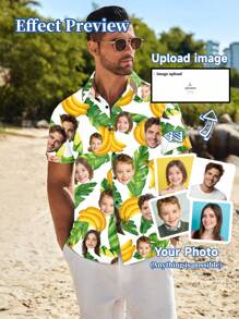 Customized Hawaiian Shirts, Personalized With Human, Pet, Cartoon, Holiday-Themed Designs For Men Ornamental,Dawg Stylish,Fashion,Hipster,Contracted,Easy Costume,Modest Fashion,Minimal Chic,Casual Custom,Unique,Personalized Ideal Gifts For Him Family,Boyfriend,Friends,Children