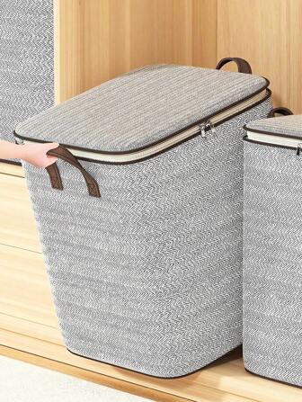 1 pièce Sac de rangement non tissé pour organisateur de placard. Sac de rangement pour vêtements et couettes de grande capacité. Sac d'emballage pour déménagement. Sac de grande capacité non tissé pour rangement de couettes et vêtements. Boîte d'emballage pour vêtements. Sac de rangement pour couette. Sac de rangement pour vêtements en tissu anti-poussière. Sac de finition pour vêtements imperméable. Accessoires de voyage essentiels. Accessoires de vacances. Vacances d'été. Retour à l'école