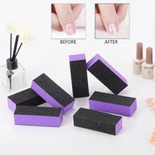 20/10 piezas Limas de uñas de esponja de alta elasticidad, endurecedor de uñas, bloques de lija negra, núcleo morado impermeable, lija gruesa, bloques de pulido de uñas de tofu, tablas de pulido de uñas