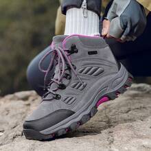 Brand Women's Outdoor Leather Hiking Shoes, Mountain Sports Shoes, Trekking Camping Climbing Thick Sole Boots