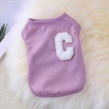 Waffle Pattern Cute Casual Sleeveless Pet Vest Tops For Cats & Dogs