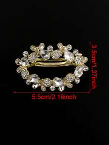 1 kẹp tóc hình bướm đính đá, mũ đội đầu kẹp lò xo thanh lịch, phụ kiện tóc buộc đuôi ngựa đa năng cho các dịp khác nhau, thích hợp cho Ngày của Mẹ, Trở lại trường, Lễ Tạ ơn, Giáng sinh - 1 chiếc kẹp tóc hình bướm đính đá màu vàng - Xem 7