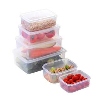 Caja de almacenamiento transparente y reutilizable, caja de almacenamiento de cocina rectangular, estuche sellado de alimentos multifuncional, organizador de cocina