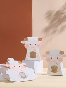 12/6件创意小羊造型礼盒，节日礼品包装盒，适用于古尔邦，生日派对零食包装盒，随身携带礼盒 - 彩色 - 查看 3