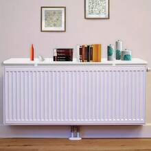 60cm White Radiator Cover Shelves Easy Fit MDF Wood Shelf Including Brackets - 變體1 - 查看 4