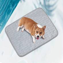 وسادة تبريد للحيوانات الأليفة من Hazowill للصيف، قابلة للطي، مبطنة لا تنزلق، وسادة تدفئة ، مناسبة للقطط والكلاب، متعددة الأحجام، لوازم الحيوانات الأليفة، للأريكة والسرير والسيارة، بتصميم بصمة القدم