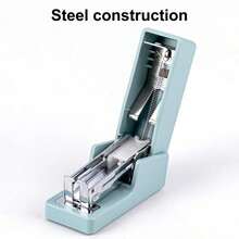 Juego de grapadora mini DELI Máquina portátil de encuadernación de papel de colores que usa grapas 24/6 26/6. Artículos de oficina de moda, artículos escolares, útiles escolares