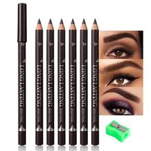 6Pcs Eyebrow Pencils For Women, Wooden Hard-Core Dark Brown Eyebrow And Eyeliner Pencil, Long Lasting Waterproof And Sweat-Proof, Beginner Makeup Brow Pencil,Create A Natural Eye Brow Makeup - 04# 2Pcs Sponge Head(1)-black - View 8