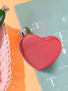 1pc Stainless Steel Heart-Shaped Hip Flask, Unique Gift Portable Outdoor Mini Liquor Bottle - Multicolor - View 4