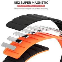 20mm 22mm Magnetic Strap Compatible With Huawei Watch GT5 GT4 5Pro 3 46mm Silicone Band Compatible With Samsung Galaxy 7 6 5 4 40mm 44mm Sport Bracelet