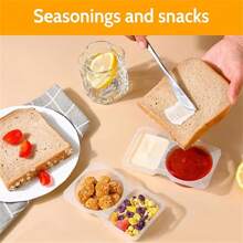 Caixa de Temperos com Compartimento Duplo, 10/20 Conjuntos, com Tampa, Pode Segurar Copos para Jantar, Adequado para Piqueniques ao Ar Livre, Camping para Segurar Molhos e Lanches, Pequeno e Fácil de Carregar, Imprescindível na Cozinha