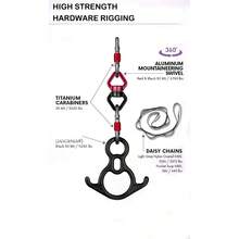 Aerial Silk Yoga Hammock Hardware Kit Durable 10 Ya - Turquoise - View 3