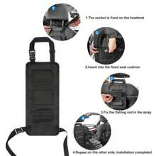 Backseat Car Fishing Rod Holder Organizer Bag, Easy Install Lightweight Vehicle Rod Rack For SUV, Van And Truck, Durable Oxford Cloth Design, Portable Safe Fishing Gear Bag