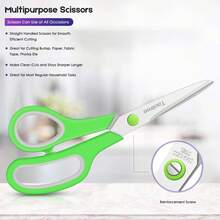 Scissors Bulk 60-Pack, 8" All Purpose Scissors, Soft Comfort-Grip Stainless Steel Sharp Shears For School Supplies Office Desk Home, Classroom Teacher Sewing Fabric Craft, Right/Left Handed - 60-pack Assorted - View 9