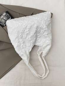 Girls Floral Lace One Shoulder Handbag - White - View 5