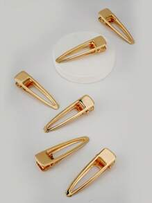 Set de 6 pinzas de pelo de metal chapado en oro con gota de agua, pinzas para el pelo de cocodrilo para mujeres, adecuado para uso diario, viajes y vacaciones, y fiestas festivas