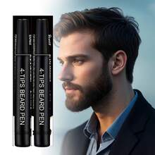 2支装男士胡须填充笔，防水防汗，持久防晕染，打造逼真胡茬造型，美发工具，美发用品，旅行必备，旅行，理发师，发型师，理发配件，情人节，美发用品，发型师，理发店，沙龙，度假必备，美发产品，理发店，情人节礼物，女士旅行必备，发型师工具 - 彩色 - 查看 3