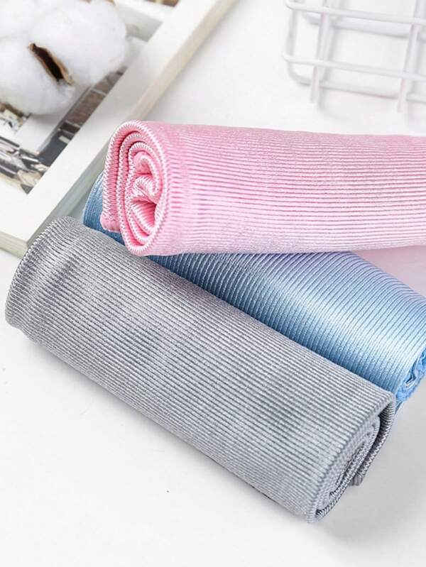 Thick Glass Fiber Cleaning Cloth, Slouchy Person Wipe Cloth For Cleaning Car Mirrors, Kitchen Absorbent Dishcloth, 30cm*30cm Kitchen Cleaning Cloth, Glass Cleaning Wipe