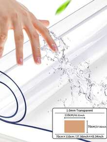 1,0 mm Protezione in PVC trasparente per tavolo - Copertura per scrivania rettangolare in plastica trasparente spessa, multisize, per comodino, scrivania da ufficio e computer, tavolino, piccola protezione per scrivania - Trasparente 1,0 mm - Visualizzare 30