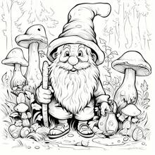 Deluxe Adult Coloring Book - 22 Thick Pages, Single-Sheet Dwarf's Fungal House Fantasy Artwork - Ideal For Halloween, Thanksgiving, Christmas & Holiday Gifts, Book, Back To School, School Supplies