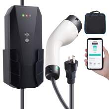 Level 1+2 Portable EV Charger, 16 Amp 120V Or 240V, Electric Vehicle Charger With 28-Foot Charging Cable NEMA 6-20P Plug NEMA 5-15 Adapter, Plug-In Home EV Charging Station For SAE J1772 EVs - US A Type Plug(110-127V) - View 8
