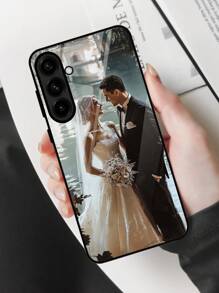 1pc Customized 4-Photo Design Shockproof High-Definition Glass Phone Case Compatible With Samsung S24/S24 Plus/S24 FE/S24 Ultra, S25/S25 Plus/S25 Ultra And Other Android Phone Models