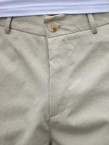 1 pieza Shorts tipo bermudas de cintura casual y deportivos para verano, ideales para Día del Amante, Día del Maestro, Día del Padre, Carnaval, Pascua, Año Nuevo, Ramadán