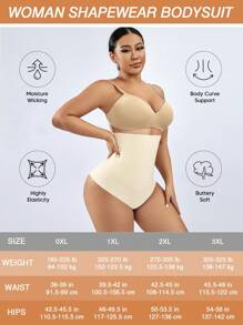 Tangas elásticos de alta cintura con efecto de levantamiento de caderas y control de abdomen para mujeres de talla grande