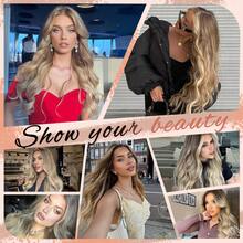 DZfirst Halloween Body Wave Lace Wig 13x4 HD Lace Front Wig Pre-Plucked Long Ombre Blonde 26inch Lace Front Wigs Synthetic Wear And Go Lace Front Wigs Daily Use - Blonde Ombre - View 6