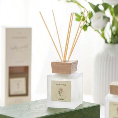 1 Set Flameless Aroma Diffuser (1 Bottle Essential Oil + 5 Fragrance Sticks), 4 Natural Plant Extract Scents, Home Decor Fragrance Diffuser, Long-Lasting Freshener For Bedroom, Study, Living Room, Bathroom, Gift-Giving Ideal For Birthday, Christmas