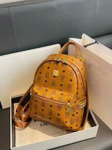 2025 New Bear Design Backpack, Fashion Versatile Commuter Bag, Large Capacity Bookbag For College Students