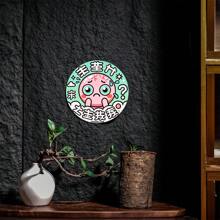 Dopamin Puzzle - Rundes hölzernes Wandkunstschild, Energie-frei, geeignet für Küche, Café, Wohnzimmer, Büro und Partydekoration, komplette Raumgestaltung