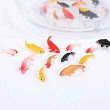 10pcs/20pcs Realistic Koi Fish Models, Multi-Colored Mini Fake Goldfish, Handmade DIY Toy For Miniature Landscape, Aquarium Decor, Bring Good Luck, Perfect Accessory For Miniature Garden, Dollhouse, Terrarium - Multicolor - View 3