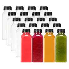 10pcs Transparent Juice Bottles, Suitable For Home Or Outdoor Camping Water Bottle For Outdoor For Sport