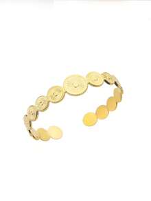 Bracelets Joncs en Acier Inoxydable pour Femmes, Couleur Or de Luxe, Bracelets Rigides, Bijoux de Mariage à la Mode, Cadeau pour la Saint-Valentin - bracelet - Voir 16